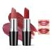 Anglicolor 2PCS Metallic Glitter Lipstick Pink Lipstick Highly Pigmented Glitter lipstick Long-Lasting Moisturising Velvety smooth application Creamy sculpted design lipstick (#01+#12)
