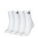 Calvin Klein Women's Classic Socks White/Black One Size (Pack of 4)