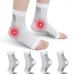ZFSOCK Plantar Fasciitis Support Socks: Neuropathy Socks Ankle Brace Compression Foot Sleeve for Men Women Pain Relief Achilles Tendonitis Sprained Ankle Arthritis Recovery Sports 4 Pairs White S/M S/M White