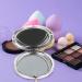KALLORY Mini Rhinestone Compact Mirror - Double-Sided Hand Held Makeup Vanity Mirror for Women and Girls - Small Purse Mirror with Magnification - Silver - Buy Online on GoSupps.com