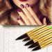 5 Pcs Round Sable Acrylic Nail Brush Set - Nail Art Tool Set No.2/4/6/8/10 (Golden) - Buy Online on GoSupps.com