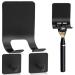4 pieces stainless steel shaving holder shower without drilling 2 pieces of razor bracket shower + 2 pieces of towel hooks bracket razor shower Self -adhesive for bathroom bedroom kitchen black