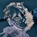 ULAPAN Wedding Headbands Flowers Girls Bridal Headpieces - Silver Crystal Hair Accessories Set with Earrings for Women - Buy Online on GoSupps.com