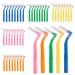 Xnivuis 40 pieces interdental brushes 5 colors interdental brush brushes interdental room cleaner interdental brush portable dental floss stick for tooth cleaning between rooms (40 pieces) Blue