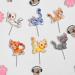 Cute Cartoon Cat Theme Happy Birthday Cupcake Toppers 18-PC Set - It's suitable for a pet birthday party a cat theme birthday party for boys and girls or a baby shower party decoration - SugarGera - Buy Online on GoSupps.com