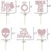 Halloween Bachelorette Cupcake Topper Boo To Be Ring Bride Or Die Skull Heart Blood Glitter Food Picks Horror Ghost Engagement Party Decorations Rose Gold - Buy Online on GoSupps.com
