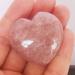 Manekieko Natural Strawberry Quartz Palm Worry Carved Heart - 40mm Healing Stone for Love & Meditation - Buy Online on GoSupps.com