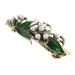 minkissy Rhinestone Hair Clips Rhinestone Hair Barrettes Spring Hair Clips Barrettes Green Hair Clips Pearl Hair Barrettes Green Crystal Barrette Rhinestone Hair Pins Headgear Miss French