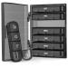 AUVON Weekly Pill Organizer 4 Times a Day with 7 Daily Large Pill Box Cases to Hold Fish Oils, Vitamins, Supplements, Medication Black