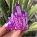 Beautiful Purple Flame Aura Stone Quartz Crystal Cluster Specimen Home Decoration Full of Texture - Buy Online on GoSupps.com