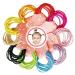 XCOZU 100pcs Baby Elastic Hair Ties 10 Colors Mini Hair Elastics Hair Bands Hairbands No Metal Thin Hair Bobbles Ponytail Holders for Baby Girls Kids Toddler 3cm*0.2cm