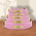 Senristar Personalized Leather Dog Collar with Engraved Name Tag Durable & Stylish for Small Medium & Large Dogs (XS Pink) | International Shipping - Buy Online on GoSupps.com