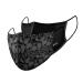 P.A.C.Lightweight 2 Pack Premium Community mask mouth & nose mask makeshift mask super thin everyday mask washable up to 90 easy to raise Oeko-Tex 100 reusable 2 pieces (1 Pack) Skulls Black + Total Black