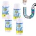 Powerful Sink & Drain Cleaner Pipe Dredge Deodorant Powerful Drain Blockage Cleaner Sink Cleaner Powder for Kitchen Toilet Pipes Dredging (4Pcs)