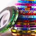 Glitter Nail Art Striping Tape Set - 5 Rolls, 3mm Width with Dispenser - DIY Self-Adhesive Foil for Nail Art Designs - Buy Online on GoSupps.com