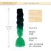 Gairyan Jumbo Braids Extensions - 60cm Ombre Synthetic Braiding Hair (100g) for Box Crochet Braids | Black Dark Green Green - Buy Online on GoSupps.com
