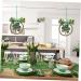 Abaodam 2pcs Shamrock Wooden Sign Hanging Front Door Wreaths Irish Party Wood St. Patrick's Day Pendants - Buy Online on GoSupps.com