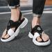 Men's Orthopedic Bunion Flip Flops - Slip-On Beach Shoes for Pain Relief Black - Buy Online on GoSupps.com