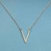 Letter V Pendant Necklace | Minimalist Initial V Choker | Everyday Women's Jewelry - Buy Online on GoSupps.com
