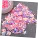 SEWOART 2 Pack Sequin Decals Crafts Sequin Beads Wedding D cor Wedding Table Confetti Applique Clothing Pink Pink 2x1.2x0.1cm
