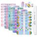 WOKOTO 5 Sheets Self-Adhesive Nail Art Polish Stickers Tips with 1Pc Nail File Unicorn Nail Wraps Decals Strips Set Manicure Accessories KIT3