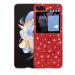 Tivenfezk Nadoli glitter shell for samsung galaxy z flip 5 red glossy sparkling bling galvanisian frame ultra -small shockproof back pocket cell phone case protective cover