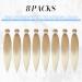 Feshfen Pre Stretched 55cm Hair Extensions for Braids - 8 Pack Yaki Texture Synthetic Hair T27/613# - Easy Braiding - Buy Online on GoSupps.com