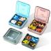 Berglander Travel Pill Organizer Pack of 3 4 Compartments Medicine Organizer Waterproof Pill Box Portable Daily Small Pill Case for Medicines Vitamins Fish Oil
