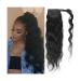 Ponytail Extensions 8-24" Body Wave Human Hair Ponytail for Black Women Wrap Around Ponytail Extensions with Magic Paste Brazilian Remy Hair Clip In Ponytail Hair Pieces for Women (Color : Natural Co 24inches Natural Color