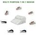 Adjustable Cooling Gel Memory Foam Bed Wedge Pillow - Support for Legs and Back - Acid Reflux, Snoring, Heartburn Relief - Machine Washable - Buy Online on GoSupps.com