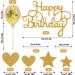 2 Pcs Happy Birthday Cake Toppers Personalised Rose Gold Cake Decorations Balloon Cake Topper Stars Heart Birthday Cake Decorations for Girls Boy Women Men (Pink/Gold) - Buy Online on GoSupps.com