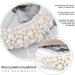 Wecoe Pearl Headband - White Bridal Headpiece for Women and Girls - Wedding Hair Accessories - Fancy Beaded Padded Headband - Gift for Her - Buy Online on GoSupps.com