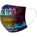 2021 Happy New Years Print Adult Disposable Christmas Facemask 3Ply Breathable Cloth Face_Masks 50PCS - Fits Men and Women - Buy Online on GoSupps.com