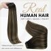 FSHINE Clip In Extensions - Real Hair 30cm Black & Caramel Blonde Mix Thick & Smooth 50g 3 Pieces - Perfect for Women - Buy Online on GoSupps.com