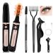 Funnasting Heated Eyelash Curler Heated Lash Curler with Eyelash Comb Electric Eyelash Curler with USB Rechargeable 4 Heating Modes Anti-Burn Lash Curler with LED Display Gift for Women (1PC)