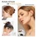 Kavya 4-Piece Large Non-Slip Hair Clips for Women | Angular Leopard Pattern Plastic Clips for Thick Long Hair | Multi-Colored Hair Accessories - Buy Online on GoSupps.com