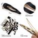 18 Piece Black White Checkerboard Hair Barrettes Set for Women and Girls - Elegant Geometric Hair Clips - Vintage Hair Accessories - Black White Plaid Glitter Hair Pins - Buy Online on GoSupps.com