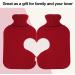 Soft Knit Heart Pattern Hot Water Bottle Cover - 2L Wine - HomeTop - Pack of 1 - Buy Online on GoSupps.com