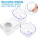 UPSKY Elevated Cat Bowls Set - 15 Tilted Raised Bowls for Indoor Cats and Small Dogs - Anti-Vomiting Pet Feeder with Stand (White) - Buy Online on GoSupps.com