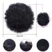 Inch High Afro Puff Synthetic Hair Bun | Kinky Curly Clip-In Extensions for Women | Drawstring Ponytail | 2 Pcs #1B - International Shipping Available - Buy Online on GoSupps.com