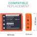 Buy BA223000 BA223030 FUB6 Battery Replacement for HBC Radiomatic & Micron Series - 2000mAh Remote Control Transmitter Battery - Buy Online on GoSupps.com