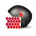 Raindrops reflector stickers-6 colors to choose from-two reflection strengths (Classic Light and Pro)-20 pieces-for strollers rollers bicycles scooters helmets (Classic Light Red) Classic Light red