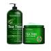 New York Biology Tea Tree Body Wash with Tea Tree Oil Foot Cream for Dry Cracked Feet - Helps Jock Itch & Itchy Skin Nail Fungus Athletes Foot Eczema & Body Odor Ringworms Moisturizing Cream