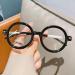 AOOLIA Large Ice Cream Round Reading Glasses for Men & Women - Black/White - Spring Hinges - 1 Diopter - International Shipping - Buy Online on GoSupps.com