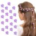 AndiBro Small flowers 20 pieces mini lilies hair clip cute little hairpin Short hairpin decorative fashionable metal clip hair jewelry for women girls teenage gifts (purple)