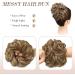 FESHFEN Messy Bun Hair Scrunchie Synthetic Updo Hairpiece Brown & Blonde 55g | Pack of 1 - Curly Wavy Hair Piece for Women and Girls - Buy Online on GoSupps.com