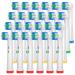 Anjocare replacement brush heads for oral B 24 pack electric toothbrush replacement heads for oral B brown rechargeable toothbrush heads compatible with oral b pro1000/5000/7000 vitality and more ... 24 pieces (white)