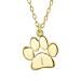Initialee alphabet a-z zalo dog cat pet kitten puppy paw pod paw pod necklace animal jewelry for women teen polished rose yellow gold plates .925 sterling silver adaptable gold i