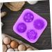 MAGICLULU 1pc Handmade Soap Mold Flower Fondant Cake Molds DIY Muffin Tool Silicone Biscuits Rose Candy Cookie Cake Flower Casting Molds Resin Mold Silica Gel Flower Model Purple Round 3X16.6X16.6CM - Buy Online on GoSupps.com