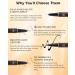 Gold Glitter Eyeliner & Black Matte Liquid Liner-Double Eyeliner Pen Metallic Shimmer Sparkling Eye Liner Eyeshadow Makeup Pencil High Pigmented Long Lasting Waterproof Smudgeproof Liner Pen for Women 02# Black+glod - Buy Online on GoSupps.com